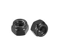 TA-VIGOR 50Pcs Hex Lock Nuts, M3 x 0.5mm Threaded Carbon Steel Nylon Insert Self-Locking Nuts Black for DIY & Motoring Projects