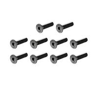 TA-VIGOR 50Pcs Hex Socket Countersunk Head Screw Bolts, M3 x 12mm Carbon Steel Flat Head Socket Cap Screws Bolts Fasteners for Bicycle Motorcycle Repair, Machinery, Household Appliances, Black