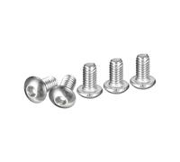 TA-VIGOR 50Pcs M2.5 x 5mm 304 Stainless Steel Button Head Hex Socket Cap Screws, Flanged Button Bolts Nuts Hex Drive Fastener for Machine