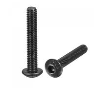 TA-VIGOR 50Pcs M3 x 18mm Alloy Steel Button Head Hex Socket Cap Screws, Flanged Button Bolts Nuts Hex Drive Fastener for Machine