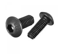 TA-VIGOR 50Pcs M4 x 12mm Alloy Steel Button Head Hex Socket Cap Screws, Flanged Button Bolts Nuts Hex Drive Fastener for Machine
