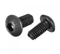 TA-VIGOR 50Pcs M4 x 8mm Alloy Steel Button Head Hex Socket Cap Screws, Flanged Button Bolts Nuts Hex Drive Fastener for Machine