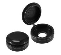 TA-VIGOR 50Pcs Plastic Hinged Screw Cover Caps, 5.8mm Hole Snap Washer Flip Tops for Covering Screw Heads and Decorative Screw Protection, Black