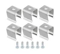 TA-VIGOR 50Pcs Rope Light Mounting Clips, LED Strip Light Clips Wall Channel Mounting Fixing Clamps Holder Accessories with Screws for 8-11mmNeon RGB Light Cable Ribbon, Stainless Steel