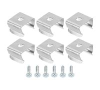 TA-VIGOR 50Pcs Rope Light Mounting Clips, LED Strip Light Clips Wall Channel Mounting Fixing Clamps Holder Accessories with Screws for 9.5-12mmNeon RGB Light Cable Ribbon, Stainless Steel