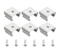 TA-VIGOR 50Pcs Rope Light Mounting Clips, LED Strip Light Clips Wall Channel Mounting Fixing Clamps Holder Accessories with Screws for 13-15mmNeon RGB Light Cable Ribbon, Stainless Steel