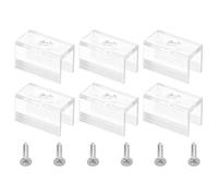 TA-VIGOR 50Pcs Rope Light Mounting Clips, LED Strip Light Clips Wall Channel Mounting Fixing Clamps Holder Accessories with Screws for 8mm Neon RGB Light Cable Ribbon, Clear