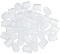 TA-VIGOR 50Pcs Rubber End Caps, 19mm ID Round Flexible Screw End Caps Thread Protectors, Clear Vinyl Bolt Covers Rubber Covers for Screws, Tubes, Cables, Wires, etc