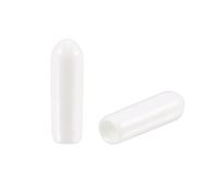 TA-VIGOR 50Pcs Rubber End Caps, 3mm ID Round Flexible Screw End Caps Thread Protectors, White Vinyl Bolt Covers Rubber Covers for Screws, Tubes, Cables, Wires, etc