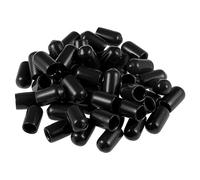 TA-VIGOR 50Pcs Rubber End Caps 7.5mm ID Flexible Round Thread Protectors
