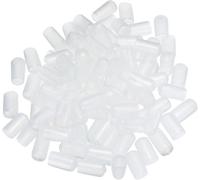 TA-VIGOR 50Pcs Rubber End Caps, 8mm ID Round Flexible Screw End Caps Thread Protectors, Clear Vinyl Bolt Covers Rubber Covers for Screws, Tubes, Cables, Wires, etc
