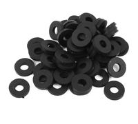 TA-VIGOR 50Pcs Rubber Flat Washers, 12mm OD, 5mm ID, 2mm Thickness, Heavy Duty Black Rubber Grommet Vibration Dampening Sealing Pads for Faucet, Pipe, Water Hose, Bolt Fasteners