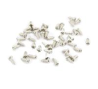 TA-VIGOR 50Pcs Self Tapping Screws, M1.2 Phillips Pan Head Screw, 3mm Round Head Tapping Screws, Stainless Steel Machine Wood Fasteners Bolts for Wood, Drywall, Furniture, Repairing