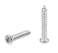 TA-VIGOR 50Pcs Self Tapping Screws, M2 Phillips Pan Head Screw, 12mm Round Head Tapping Screws, 316 Stainless Steel Machine Wood Fasteners Bolts for Wood, Drywall, Furniture, Repairing