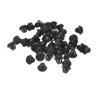 TA-VIGOR 50Pcs Silicone Snap in Locking Hole Plugs, Rubber Panel Seal Cover Flush Type Panel Round for 5-5.5mm Hole, Hole Stoppers for Kitchen Rubber Bulkheads Waterproof Sealing Plugs, Black