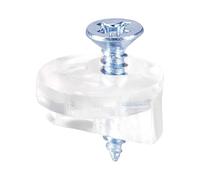 TA-VIGOR 50Set Glass Retainer Clips Kit 13mm x 6.8mm, Clear Plastic Mirror Holder Clips with Screws, Door Cabinet Glass Fixing Clips for 3-4mm Panels, Retaining Clip Set for Windows, Shelves