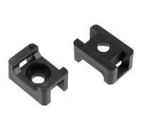 TA-VIGOR 52Pcs Nylon Cable Tie Mount Base, 5.2mm Saddle Type Mount Wire Holder, Cable Zip Ties, Adjustable Cable Tie Holder with Self-Locking for Wire and Cable Tidy, Black