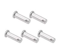 TA-VIGOR 5pcs 10 x 30mm Clevis Pins Single Hole, 304 Stainless Steel Flat Head Link Hinge Pin Fastener for Mechanical Linkage, Ship Rigging, Fixed Parts