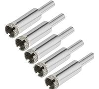 TA-VIGOR 5Pcs 12mm Diamond Drill Bit Hole Saw, Hollow Core Drill Bit Hole Saw, Diamond Coated Carving Drilling Bits for Glass Ceramics Porcelain Tile Stone Granite Marble