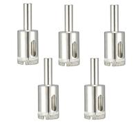 TA-VIGOR 5Pcs 20mm Diamond Drill Bit Hole Saw, Hollow Core Drill Bit Hole Saw, Diamond Coated Carving Drilling Bits for Glass Ceramics Porcelain Tile Stone Granite Marble