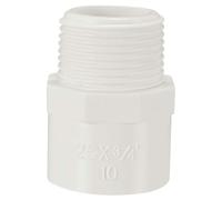 TA-VIGOR 5Pcs 25mm Slip x 3/4 PT Male Thread PVC Pipe Fitting Adapter Connector - for Cold Water Pressure Distribution Systems and Plumbing Projects