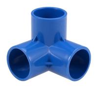 TA-VIGOR 5Pcs 32mm PVC Pipe Fittings, 3 Way Elbow Tee Slip Corner Connectors, Plastic Right Angle Joint Fittings for Irrigation Watering Systems and Garden Pipe Connections, Blue