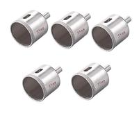 TA-VIGOR 5Pcs 35mm Diamond Drill Bit Hole Saw, Hollow Core Drill Bit Hole Saw, Diamond Coated Carving Drilling Bits for Glass Ceramics Porcelain Tile Stone Granite Marble