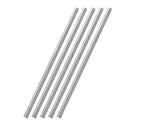TA-VIGOR 5Pcs 6mm x 300mm Stainless Steel Round Rods, Metal Solid Round Shaft Rods Lathe Bar Stock for DIY Crafts Car Helicopter Airplane Model