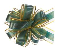 TA-VIGOR 5Pcs 7 Inch Large Pull Bows - Green Gift Wrapping Ribbon Bows for Weddings, Gift Baskets, Presents, Christmas, Valentine’s Day and Birthday Decorations