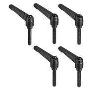 TA-VIGOR 5Pcs Adjustable Clamping Lever Handles, M8 x 40mm Locking Quick Release Push Button Ratchet Screw Knobs, Aluminum Alloy Male Thread Stud Bolts Handle for Machinery & Equipment