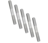 TA-VIGOR 5Pcs Double End Threaded Stud Screw Bolt, M8x60mm 304 Stainless Steel Rod Bolts Thread Reducer Adapter, Adjustable Push Rod Stud for Furniture Hardware Machinery Maintenance and Fixes