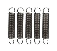 TA-VIGOR 5Pcs Extension Compressed Spring,1mm Wire Diameter, 10mm Outer Dia, 60mm Free Length Steel Dual Hook Tension Spring for DIY Repair, Mechanical Equipment, Industrial Use