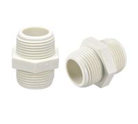 TA-VIGOR 5Pcs G3/4 x G3/4 Male Thread Hex Nipple PVC Pipe Fittings, Plumbing Adapter Connectors for Water Pipe Joint and Threaded Pipework Connections