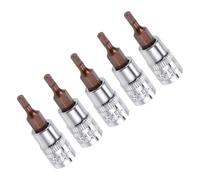 TA-VIGOR 5Pcs Hex Bit Socket, 1/4" Drive x H3 (3mm) Allen Key Socket, Premium S2 Steel Bits, Hex Bit with 38mm Length for Ratchet Wrench, Torque Wrench, Slide Bar, Impact Power Drills