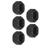 TA-VIGOR 5Pcs Hex Nuts, 1/2"-13 UNC Self Locking Nuts, Carbon Steel Grade 8.8 Oxide Hexagon Nutstones for Lock Washers, Bolts, Screws, Black
