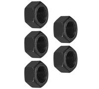 TA-VIGOR 5Pcs Hex Nuts, 1/2"-20 UNC Self Locking Nuts, Carbon Steel Grade 8.8 Oxide Hexagon Nutstones for Lock Washers, Bolts, Screws, Black