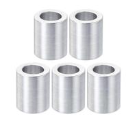 TA-VIGOR 5Pcs M10 Aluminum Spacer, 10.2mm ID x 16mm OD x 20mm Length Metal Round Standoff Bushing Plain Finish Spacer for Mechanical and DIY Projects for M10 Screws Bolts and Rods