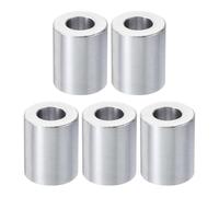 TA-VIGOR 5Pcs M10 Aluminum Spacer, 10.5mm ID x 20mm OD x 25mm Length Metal Round Standoff Bushing Plain Finish Spacer for Mechanical and DIY Projects for M10 Screws Bolts and Rods