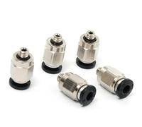 TA-VIGOR 5Pcs M5 x 4mm Push to Connect Pneumatic Fittings, Straight Quick Connect Air Line Fittings Push in Pneumatic Connectors for PE PU Nylon Tubing Pneumatic Quick Joint Adapter