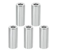 TA-VIGOR 5Pcs M6 Aluminum Spacer, 6.2mm ID x 12mm OD x 30mm Length Metal Round Standoff Bushing Plain Finish Spacer for Mechanical and DIY Projects for M6 Screws Bolts and Rods