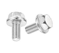 TA-VIGOR 5Pcs M6 x 12mm Hex Serrated Flange Bolts, 304 Stainless Steel Flanged Hex Head Screws for DIY, Machine Tools, Fastener Hardware Applications