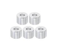 TA-VIGOR 5Pcs M8 Aluminum Spacer, 8.5mm ID x 20mm OD x 15mm Length Metal Round Standoff Bushing Plain Finish Spacer for Mechanical and DIY Projects for M8 Screws Bolts and Rods