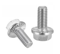 TA-VIGOR 5Pcs M8 x 18mm Hex Serrated Flange Bolts, 304 Stainless Steel Fully Threaded Metric Screws, Anti-Loosening Hex Head Fasteners for Machinery, DIY, Construction Use