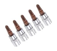TA-VIGOR 5Pcs Phillips Bit Socket, 1/4" Drive x PH3 Key Socket, Premium S2 Steel Bits, 38mm Length Bit with Hex Shank Power Drill Adapter for Car, Trucks, Bike Repair(for Hand Use Only)