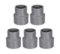 TA-VIGOR 5Pcs PVC DWV Reducing Coupling, 50mm x 63mm Socket Pipe Fitting Adapter for Duct Reducer and Water Supply Plumbing Systems, Gray