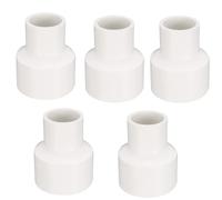 TA-VIGOR 5Pcs PVC Reducing Coupling Hub by Hub 32mm X 20mm Pipe Fitting Adapter Connector White, 32mm to 20mm Duct Reducer Pipe Fitting for Water Supplies Build