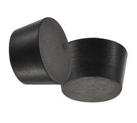 TA-VIGOR 5Pcs Rubber Tapered Plug, 37mm to 45mm Solid Silicone Stopper, Tapered Lab Seal Rubber Stoppers Lab Plug with Hole Test Tube Bungs for Lab Home Flasks Glass Containers Test Tube, Black