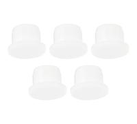TA-VIGOR 5Pcs Silicone Hole Plugs, 14mm Diameter Hole Stoppers, Soft Flexible Rubber Panel Seal Cover Flush Type Panel Round for Kitchen Rubber Bulkheads Waterproof Sealing Plugs, White