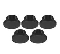 TA-VIGOR 5Pcs Silicone Hole Plugs, 20mm Diameter Hole Stoppers, Soft Flexible Rubber Panel Seal Cover Flush Type Panel Round for Kitchen Rubber Bulkheads Waterproof Sealing Plugs, Black