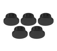 TA-VIGOR 5Pcs Silicone Hole Plugs, 22mm Diameter Hole Stoppers, Soft Flexible Rubber Panel Seal Cover Flush Type Panel Round for Kitchen Rubber Bulkheads Waterproof Sealing Plugs, Black